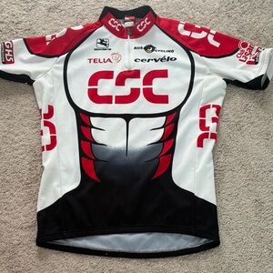 Vintage Giordana CSC Biking Cycling Jersey Zip Top Club La Santa Racing